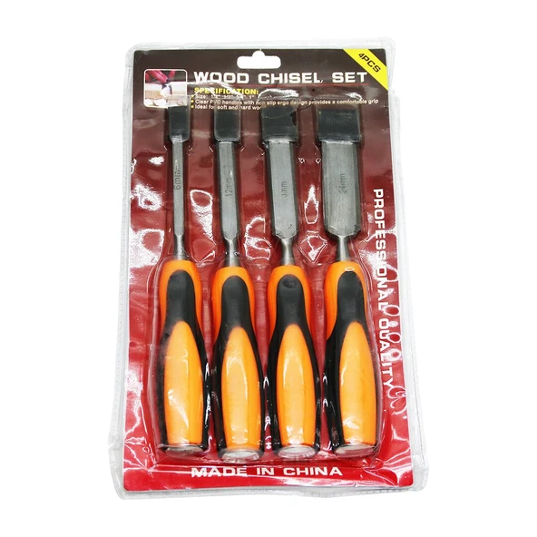 WOOD CHISEL 4 PARÇA 6-12-18-24MM İSKARPELA SET (4401)