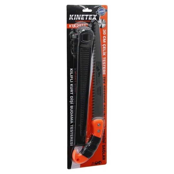 KURT DİŞİ   300MM  ÇELİK BUDAMA TESTERESİ  PLS.KILIFLI   PLASTİK SAPLI   30CM - SAPLI=43CM (4401)