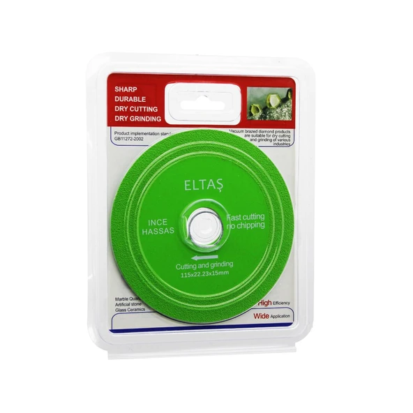 CAM KESME  YEŞİL HASSAS KESİCİ DİSK - TAŞLAMA  115X22X23X15MM (4401)