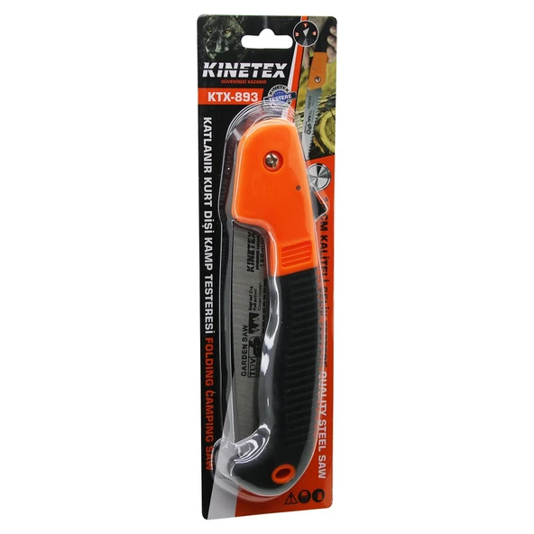 KATLANIR KURT DİŞİ  BUDAMA TESTERESİ  KİLİTLİ TESTERE:18CM - KAUÇUK KAPLAMALI PLS.SAPLI: 39CM (4401)