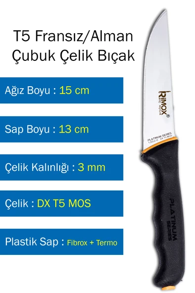 Platinium Serisi Kasap ve Ev Mutfak Bıçağı Çelik Kasap No:1 - 7