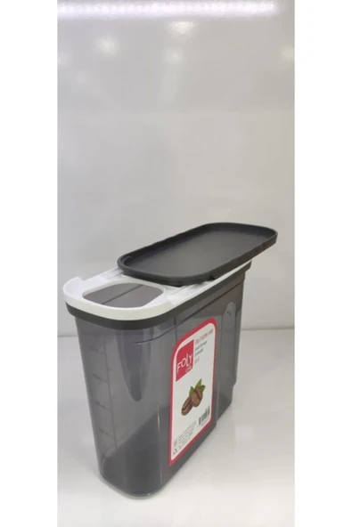 1.8 Litre Poly Erzak Saklama Kabı Kızaklı Kapak Royaleks-BNM-0650 - 3