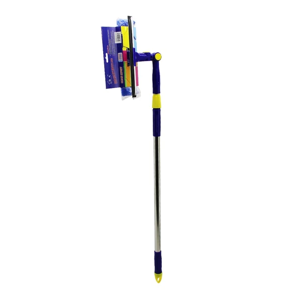 STAR Q 2 BAŞLI=CAMSİL ÇEKPAS - M.FİBER MOP=24.5CM 360 DERECE BAŞLIK CAMSİL - MOP UZAYAN METAL - PLS.SAP= 85-133CM (4401)