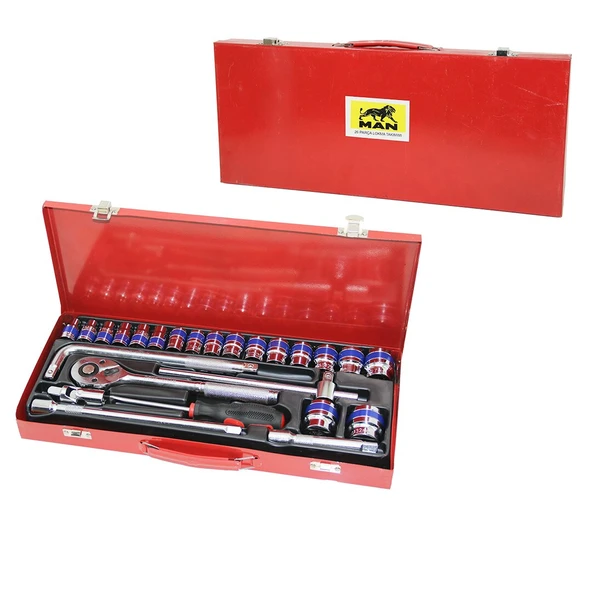 26PCS LOKMA SETİ 8--32MMCIRCIR - -T- - -L- - DÜZ KOLSOKET - ADAPTÖR - EVRENSEL BAĞLANTI - T.VİDAMETAL ÇANTALI (4401)