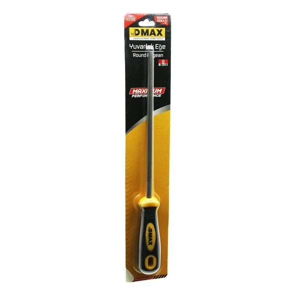 8 İNÇ YUVARLAK  METAL EĞE TÖRPÜ  PLASTİK SAPLI (4401)