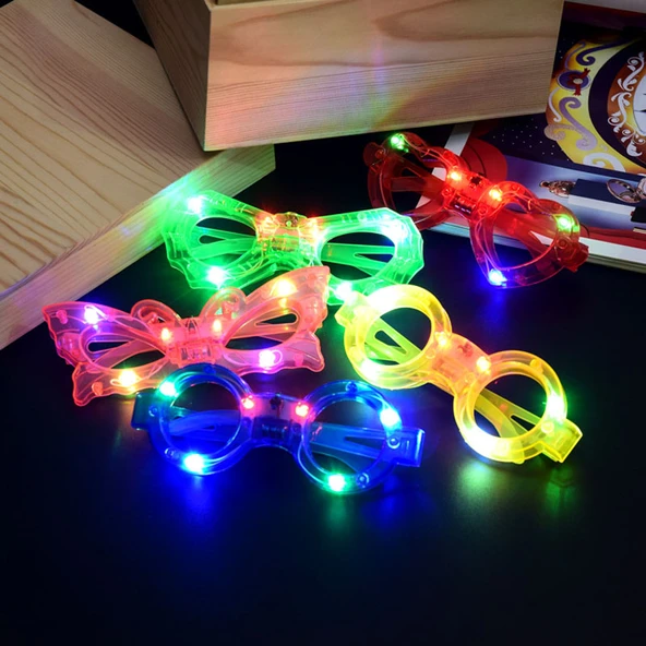 Led Işıklı Karışık 6 Model Yanar Söner Parti Gözlüğü 12 Adet - 2