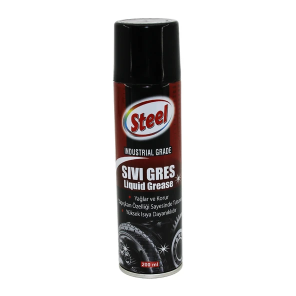 STEEL ST-1304 SIVI GRES SPREY 200ML YAĞLAR - KORUR - ISIYA DAYANIKLI (4401)