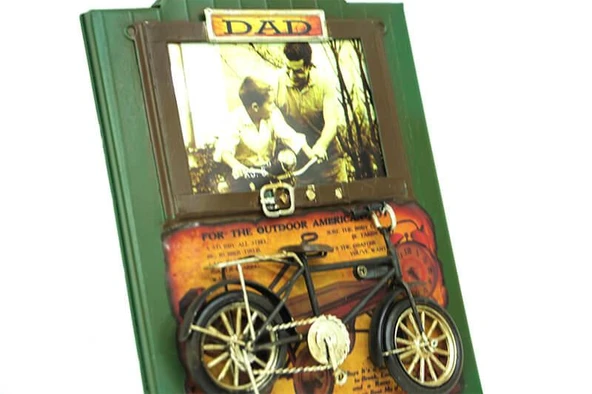 Dekoratif Metal Çerçeve Bisiklet Dekorlu Ev Ofis Hediyelik - 4