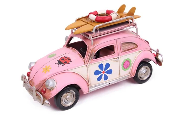 Dekoratif Metal Araba Çerçeveli ve Kumbaralı Hediyelik - 4