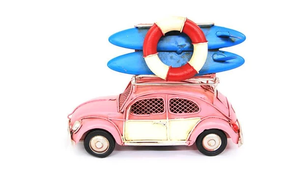 Dekoratif Metal Araba Çerçeveli ve Kumbaralı Biblo Hediyelik - 2