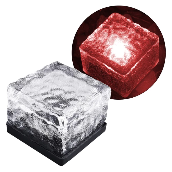 SOLAR LEDLİ KIRMIZI TUĞLA GÖRÜNÜMLÜ BAHÇE DEKORASYON AYDINLATMA (4401)
