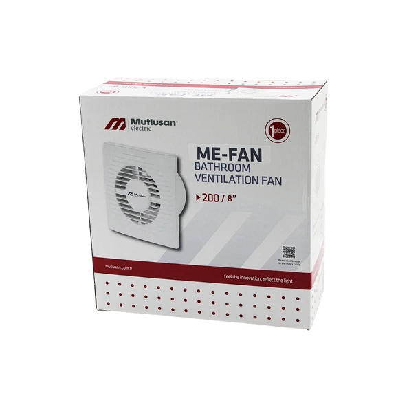 MUTLUSAN-001 211 000 200 00 00 ME-FAN 2008 İNÇ BANYO TUVALET HAVALANDIRMA ASPİRATÖRÜ 40W1000RPM200M3/H (4401)