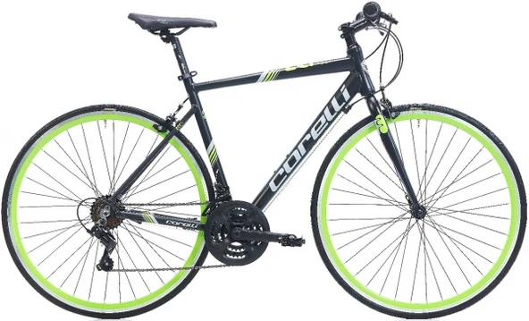 CORELLİ FITBIKE ZERO HYBRID ŞEHİR BİSİKLETİ   52 SIZE   GRİ YEŞİL
