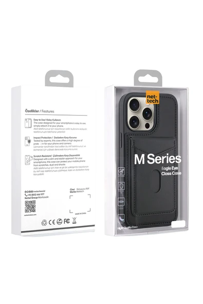 Nettech  İphone 14 Pro Max Uyumlu Ayrılabilir Kartlıklı Magsafearka Koruma Kılıf - Mor - 5