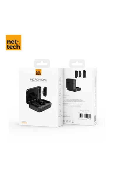 Nettech  Nt-0t09 Plastik Lightning Kablosuz Yaka Mikrofonu - Siyah - 6