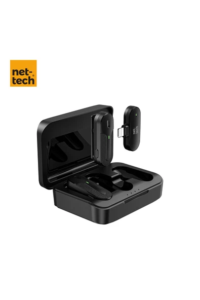 Nettech  Nt-0t09 Plastik Lightning Kablosuz Yaka Mikrofonu - Siyah - 4