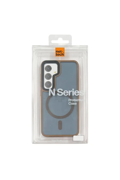 Nettech  Samsung Galaxy S25 Uyumlu Mat Renkli MagSafe Arka Koruma Kılıf - Gold - 5