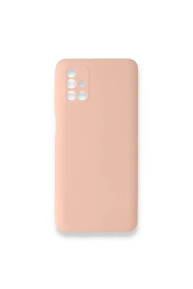 Nettech  Samsung Galaxy M31s Uyumlu Nano Silikon Arka Koruma Kılıf - Pembe - 1