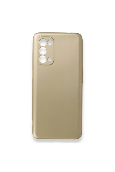 Nettech  Oppo Reno 5 Pro Uyumlu Suide Arka Koruma Kılıf - Gold - 1