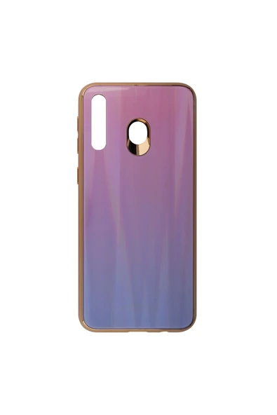 Nettech  Samsung Galaxy M30 Uyumlu Degrade Arka Koruma Kılıf - Pembe - 1