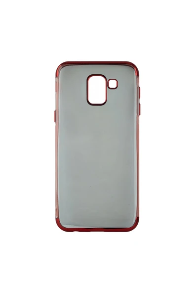 Nettech  Samsung Galaxy J600 J6 Uyumlu Glitter Seri Arka Koruma Kılıf - Kırmızı - 1