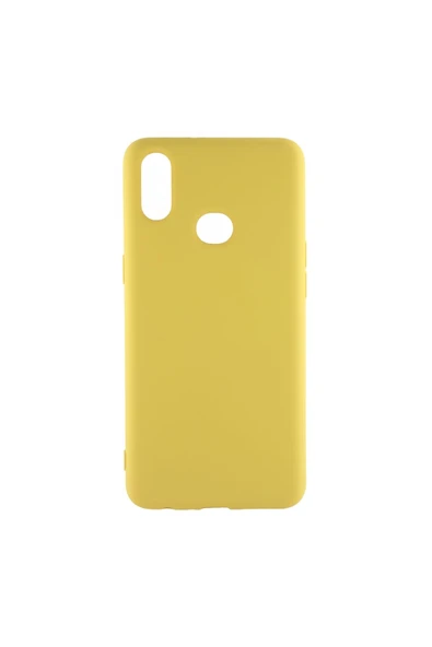 Nettech  Samsung Galaxy A10s Uyumlu Nano Silikon Arka Koruma Kılıf - Sarı - 1