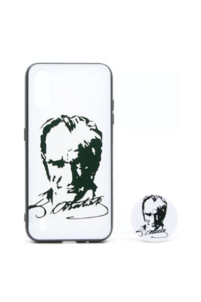 Nettech  Samsung Galaxy A01 Uyumlu Desenli Popsocket Seri Arka Koruma Kılıf - Çeşitli Desen - 4