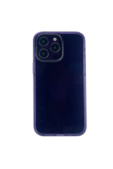 Nettech  İphone 14 Pro Uyumlu Icesand Airbag Seri Arka Koruma Kılıf - Mor - 1