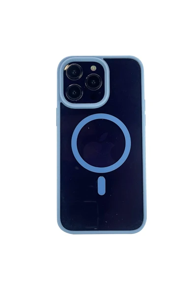 Nettech  iPhone 14 Pro Uyumlu Şovalye Magsafe Seri Arka Koruma Kılıf - Sierra Mavisi - 1