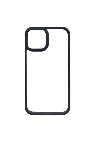 Nettech  İphone 12 Pro Max Uyumlu Soft Akrilik Seri Arka Koruma Kılıf - Siyah - 1
