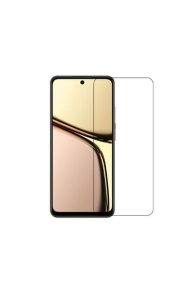 Nettech  Realme C65 Uyumlu Kılıf Dostu Cam Ekran Koruyucu (Şeffaf) - 1