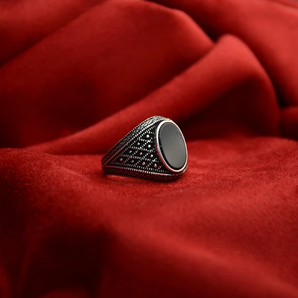 Gece Zırhı Gümüş Erkek Yüzük - 3