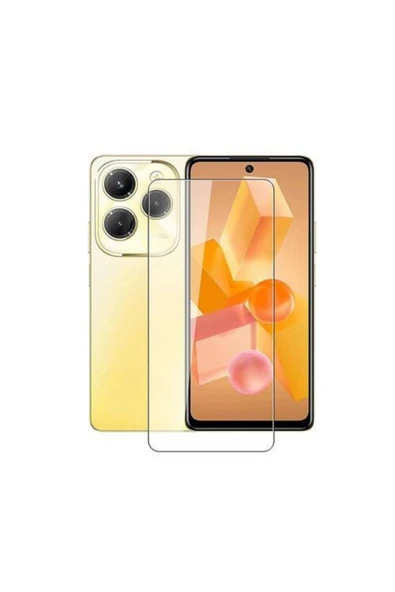 Nettech  İnfinix Hot 40 Pro Uyumlu Kılıf Dostu Cam Ekran Koruyucu (Şeffaf) - 1