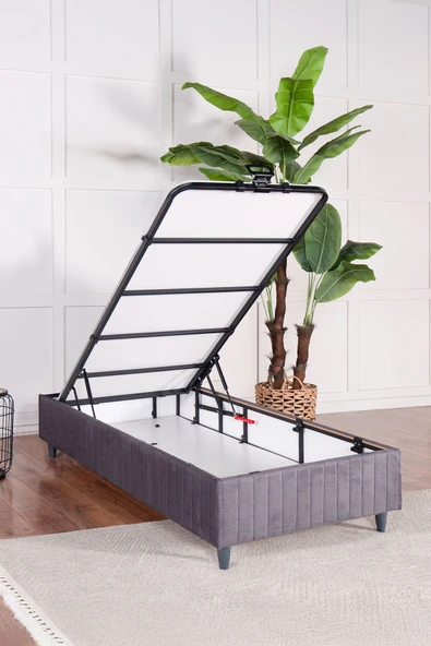 Kilim Mobilya  Premium Bamboo Sleepy Baza Başlık Gri Ikili Set (YATAK DAHİL DEĞİLDİR) 120X200 - 2