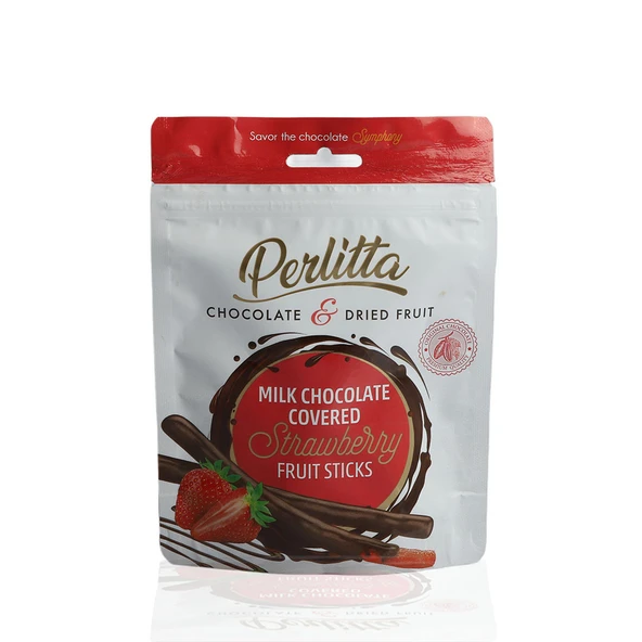 Perlitta Çilekli Sütlü Çikolatalı Stick 80 Gr. (1 Paket) - 1