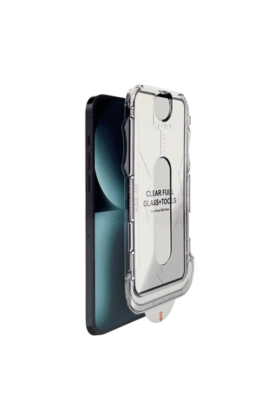 Nettech  İphone 16 Pro Uyumlu Kolay Uygulama Aparatlı Proof Dust Tools Hd Full Cam Koruyucu - Şeffaf - 1