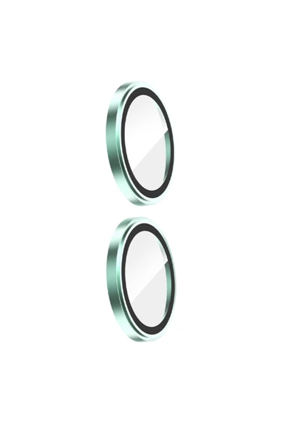 Nettech  İphone 16 Uyumlu Alüminyum Seri Kamera Cam Koruyucu - Yeşil - 2