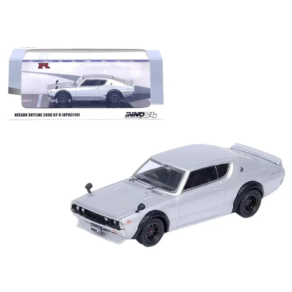 Inno 1:64 Nissan Skyline 2000 GT-R (KPGC110) Silver IN64-KPGC110-SIL