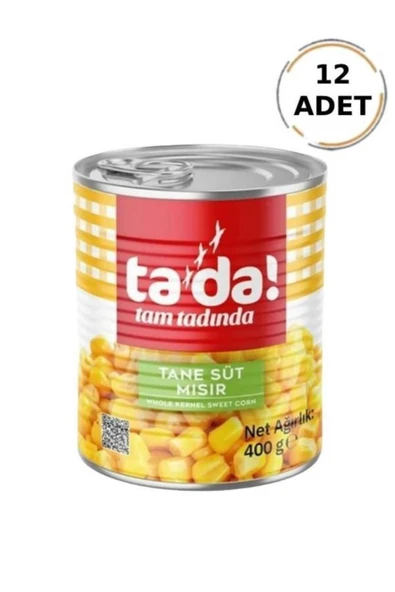 Tada Tane Süt Mısır Konservesi 400 gr x 12 Adet