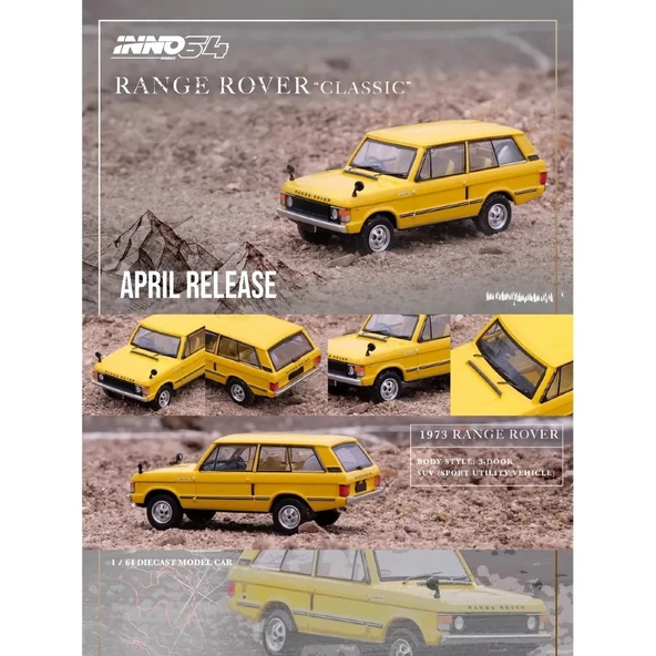 Inno 1:64 Range Rover 'Classic'' Sanglow Yellow IN64-RRC-SGYL - 4