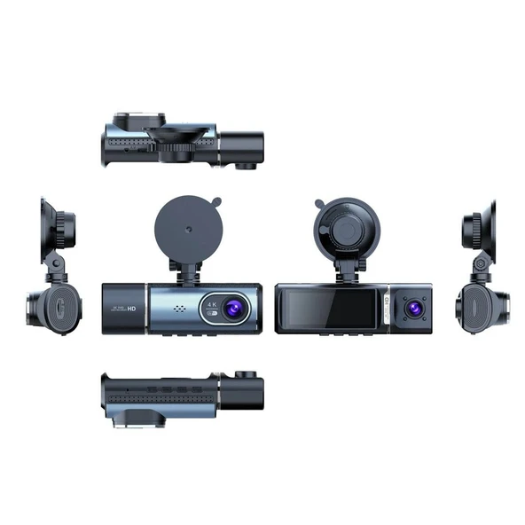 Ayt Powermaster PM-27086 3.16 İnç Tfr Ekran GPS'li 3 Kameralı 4K Görüntülü Oto Araç Kamerası Yol Kayıt Kamerası - 3