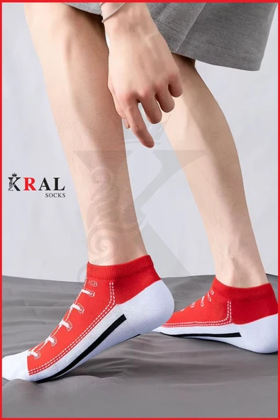 Kadın - Erkek (5 ÇİFT) Spor Ayakkabı Model Pamuklu Terletmez Çorap Seti - 6