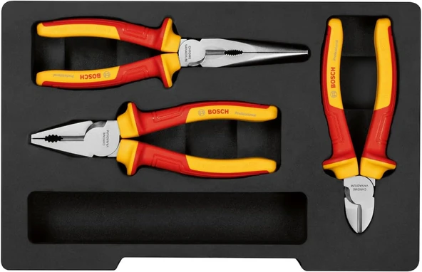 Bosch Profesyonel VDE Pense Seti 3 Parça - 1600A02NG0 - 2