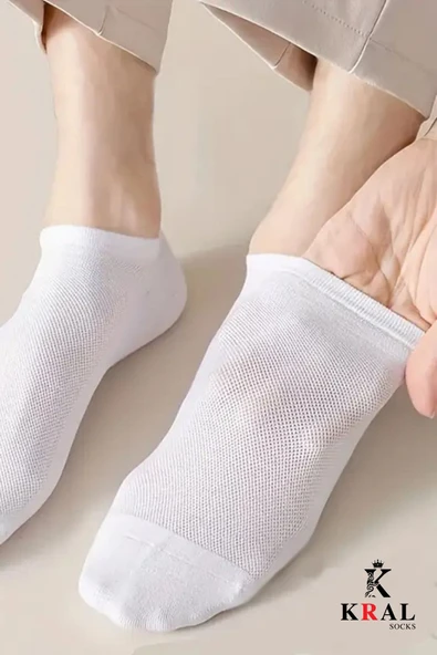 Erkek Snikers (6 ÇİFT) Bambu Dikişsiz Hassas Dokuma Terletmez Bambu Çorap - 7