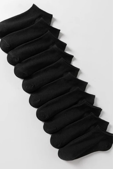 Kadın - Erkek Pamuklu Terletmez (10'LU - 10 ÇİFT) Yazlık Görünmez Çorap - 3