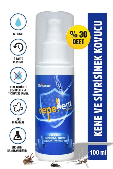 Chrysamed Repellent Yüksek Etkili Sinek ve Kene Kovucu 100 ml - 1