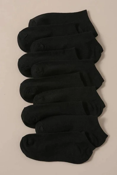 Kadın - Erkek Pamuklu Terletmez (10'LU - 10 ÇİFT) Yazlık Görünmez Çorap - 8