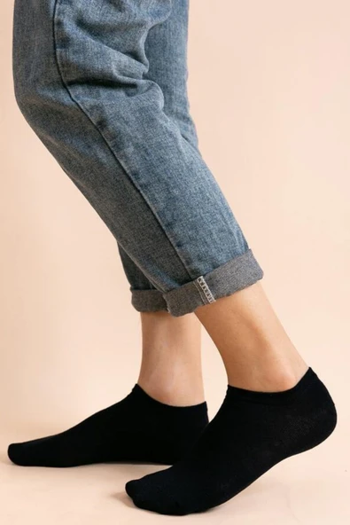 Kadın - Erkek Pamuklu Terletmez (10'LU - 10 ÇİFT) Yazlık Görünmez Çorap - 2