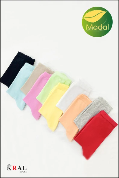 Kadın Soket Çorap (10 ÇİFT) Likralı Pamuklu Dikişsiz Soft Penye Uzun Çorap - 6