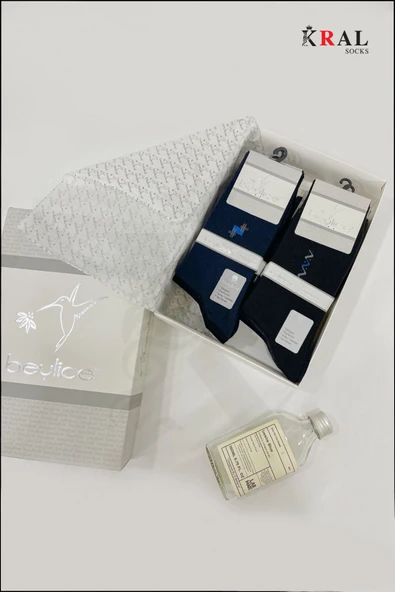 Erkek Çorap Klasik Soket Uzun Yazlık Dikişsiz 12'li HEDİYE KUTULU Premium Set - 7